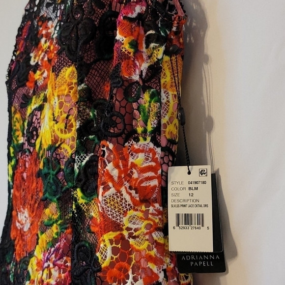 𝅺adrianna Papell lace overlay Sleeveless Dress - Picture 4 of 17